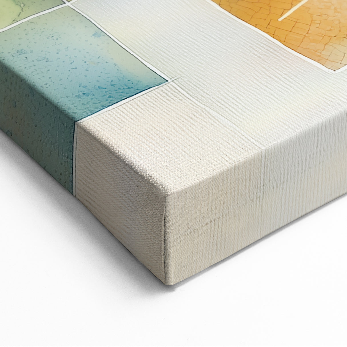 Vibrant Abstract Geometric Wall Art - Multicolor Shapes and Textures