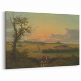 Classic Romantic Paintings - Danish Landscape with Stone Canvas Art