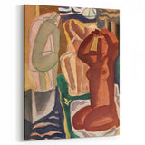 Expressionist Art - Two Bathing Women in Modern Expressionism Style