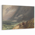 Classic Romantic Paintings - Penmaenmawr Stormy Landscape Canvas Art
