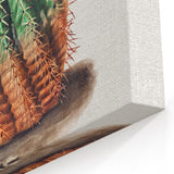 Romantic Era Art: Golden Barrel Cactus Botanical Illustration Print