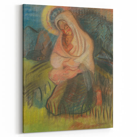 Expressionism Wall Art - Mother and Child Pastoral Scene Painting