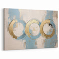 Modern Geometric Art Prints - Blue and Gold Abstract Wall Art