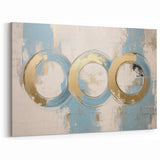 Modern Geometric Art Prints - Blue and Gold Abstract Wall Art