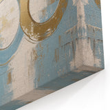 Modern Geometric Art Prints - Blue and Gold Abstract Wall Art
