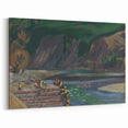 Expressionism Wall Art - River Scene in Dolný Kubín Landscape