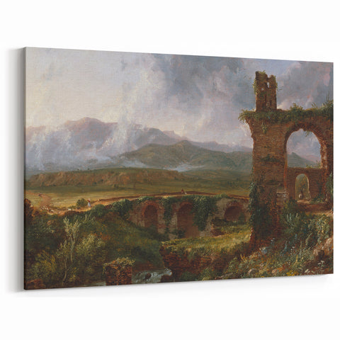 Romanticism Art - A View Near Tivoli Morning - Classic Romantic Canvas
