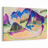 Expressionist Mountain Landscape Wall Art - Abstract Expressionism Print