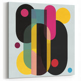 Modern Geometric Art Prints - Multicolor Overlapping Shapes Artwork