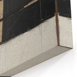 Geometric Abstract Wall Art - Black and Beige Minimalist Design