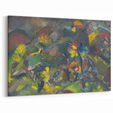 Abstract Expressionist Floral Landscape Wall Art - Vibrant Modern Decor