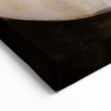 Abstract Geometric Paintings - Gold and Beige Circular Wall Art