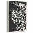 Expressionist Monochrome Dinner Scene Wall Art - Bold Black & White Design