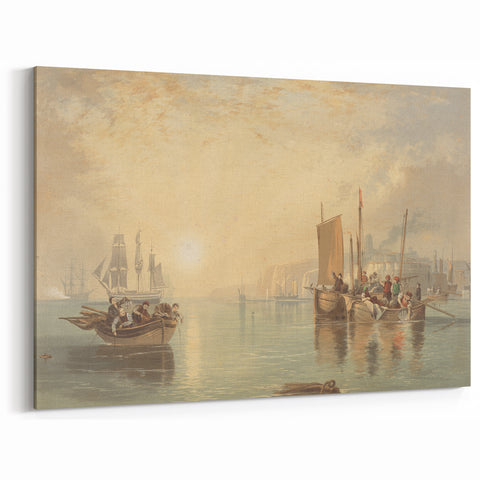 Romanticism Art - Sunrise at Margate - Classic Coastal Romantic Print