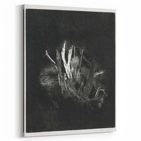 Moody Black & White Expressionist Wall Art - Abstract Tree Design