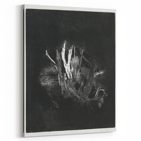 Moody Black & White Expressionist Wall Art - Abstract Tree Design