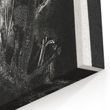 Moody Black & White Expressionist Wall Art - Abstract Tree Design