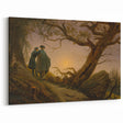 Romanticism Art - Two Men Contemplating the Moon - Classic Nightscape