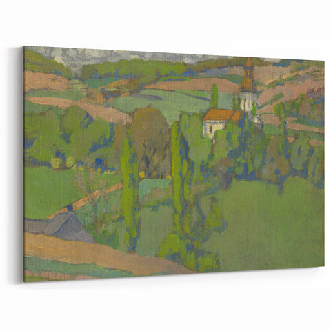 Expressionist Countryside Landscape Wall Art - Vibrant Scenic Design