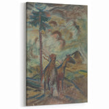 Expressionist Equestrian Landscape Wall Art - Dreamy Scenic Design