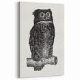 Expressionist Owl Wall Art - Bold Black & White Nature-Inspired Design