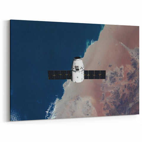 Satellite in Orbit Wall Art - NASA Space Exploration Canvas Print