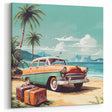 Vintage Car Service Vehicles Wall Art - Coastal Retro Automotive Print