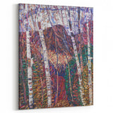 Modern Wall Art: Abstract Birch Forest in Vibrant Hues
