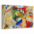 Abstract Modern Art: Dynamic Composition with Bold Colors