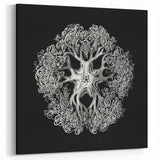 Modern Monochrome Art: Intricate Brittle Star Illustration