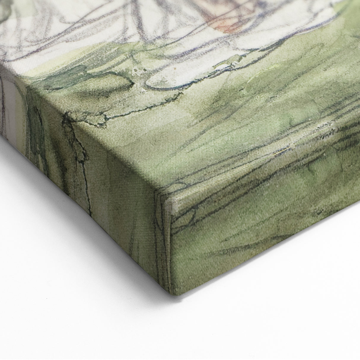 Modern Wall Art: Serene Bathers in an Impressionistic Forest