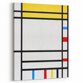 Abstract Modern Art: Geometric Composition in Primary Colors