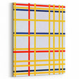 Modern Wall Art: Bold Geometric Grid Design in Primary Colors
