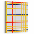 Modern Wall Art: Bold Geometric Grid Design in Primary Colors