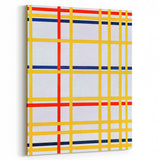 Modern Wall Art: Bold Geometric Grid Design in Primary Colors