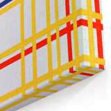 Modern Wall Art: Bold Geometric Grid Design in Primary Colors