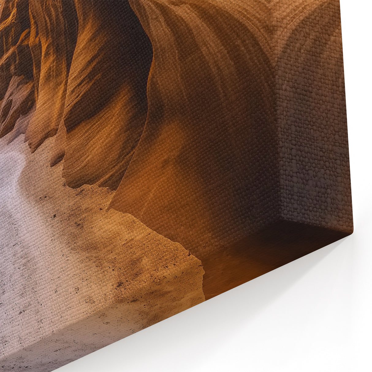 Golden Canyon Pathway Art - Scenic Canyon Canvas Prints for Home Decor