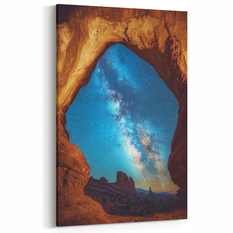 Milky Way Canyon Art - Scenic Canyon Canvas Prints for Home Decor