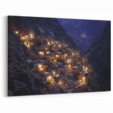 Mountain Village Canyon Art - Scenic Canyon Canvas Prints for Decor