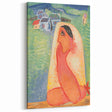 Modern Wall Art: Villager - Vibrant Folk-Inspired Portrait