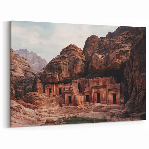 Ancient Canyon Ruins Art - Scenic Canyon Canvas Prints for Home Decor