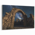 Milky Way Ruins Art - Scenic Canyon Canvas Prints for Home Decor