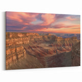 Sunset Canyon Landscape Art - Scenic Canyon Canvas Prints for Decor