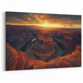 Golden Hour Canyon Art - Scenic Canyon Canvas Prints for Home Decor