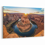 Sunrise Bend Canyon Art - Scenic Canyon Canvas Prints for Home Decor