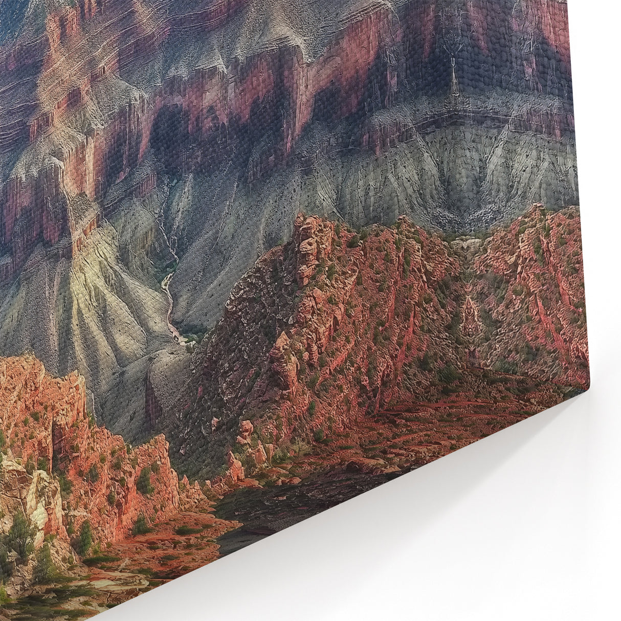 Layered Canyon View Art - Scenic Canyon Canvas Prints for Home Decor