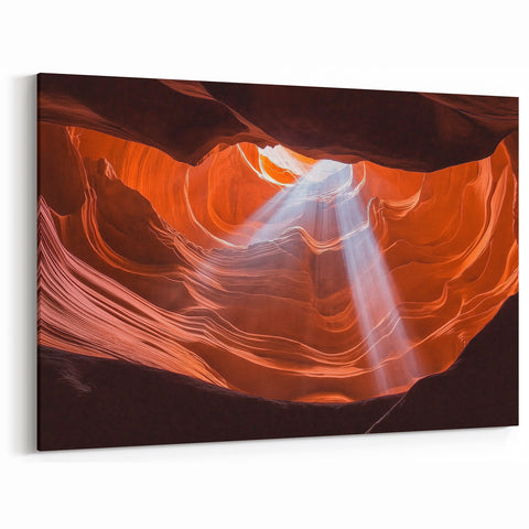 Sunlit Canyon Layers Art - Abstract Canyon Canvas Prints for Home Decor