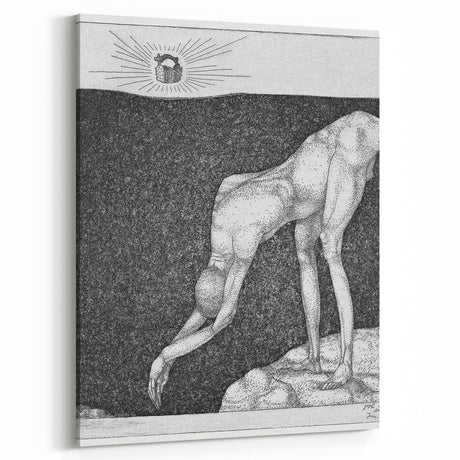 Modern Wall Art: The Monarchist - Thoughtful Surrealist Sketch