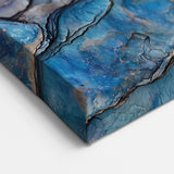 Abstract Canyon Layers Art - Blue Canyon Canvas Prints for Home Decor