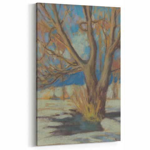 Winter's Essence: Study of a Bare Tree by Zolo Palugyay